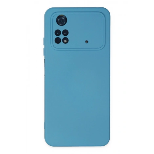Durukar®   Poco M4 Pro 4G Kılıf Nano içi Kadife Silikon - Mavi