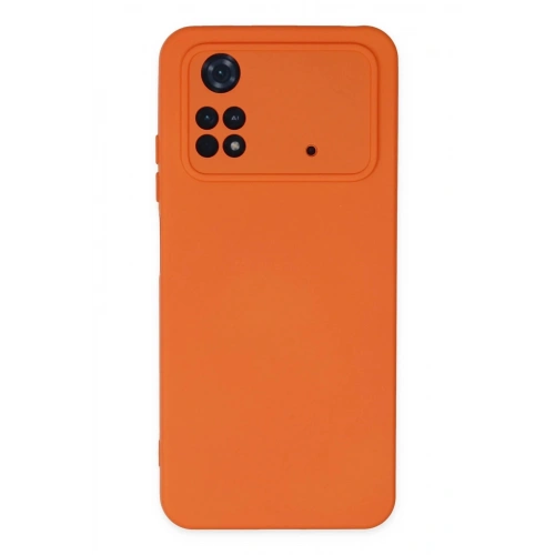 Durukar®   Poco M4 Pro 4G Kılıf Nano içi Kadife Silikon - Turuncu