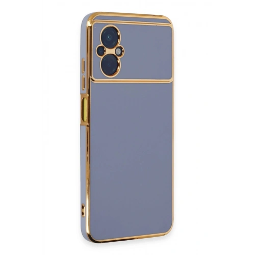 Durukar®   Poco M5 Kılıf Volet Silikon - Mavi