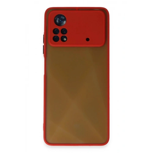 Durukar®   Poco X4 Pro 5G Kılıf Montreal Silikon Kapak - Kırmızı