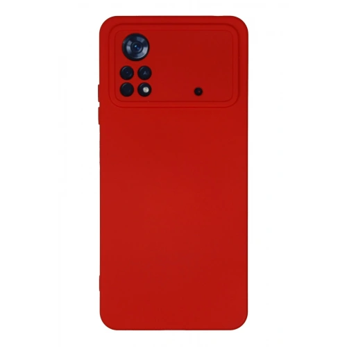 Durukar®   Poco X4 Pro 5G Kılıf Nano içi Kadife Silikon - Kırmızı