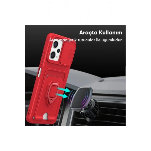Durukar®   Poco X5 5G Kılıf Zuma Kartvizitli Yüzüklü Silikon - Lacivert