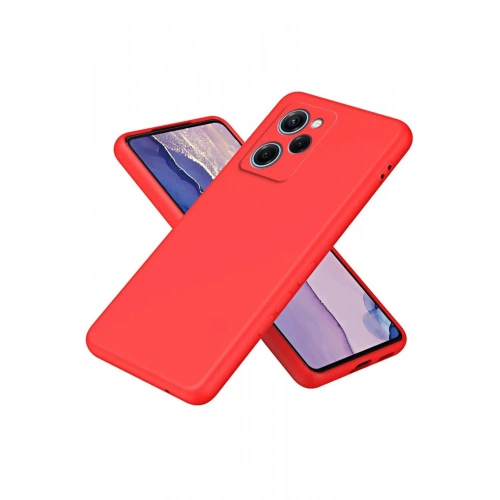 Durukar®   Poco X5 Pro 5G Nano içi Kadife Silikon - Kırmızı