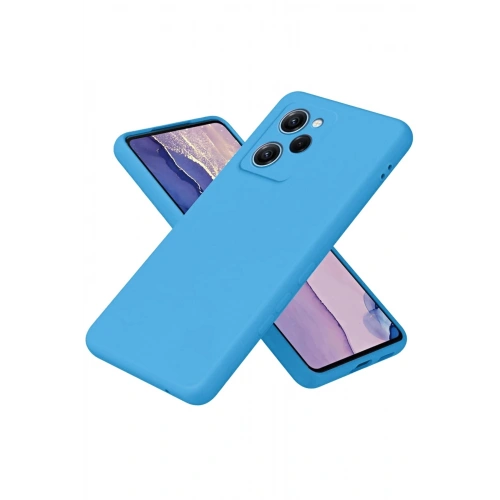 Durukar®   Poco X5 Pro 5G Nano içi Kadife Silikon - Mavi