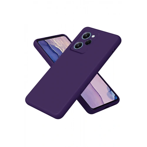 Durukar®   Poco X5 Pro 5G Nano içi Kadife Silikon - Mor