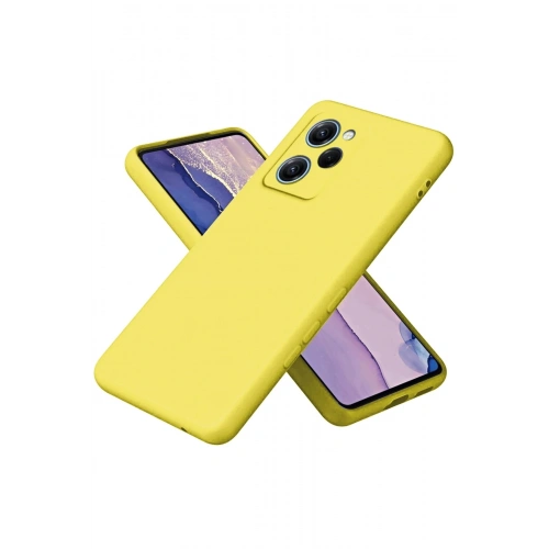 Durukar®   Poco X5 Pro 5G Nano içi Kadife Silikon - Sarı