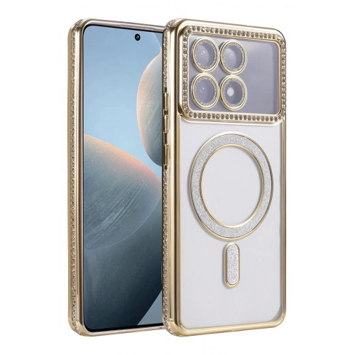 Durukar®   Poco X6 Pro Joke Simli Magneticsafe Kılıf - Gold
