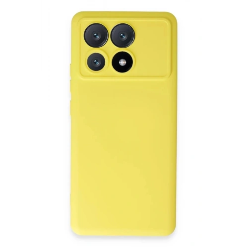 Durukar®   Poco X6 Pro Kılıf Nano içi Kadife Silikon - Sarı
