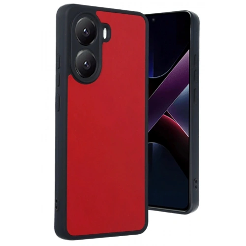 Durukar®   Poco X7 Pro Kılıf Aras Deri Kapak - Kırmızı