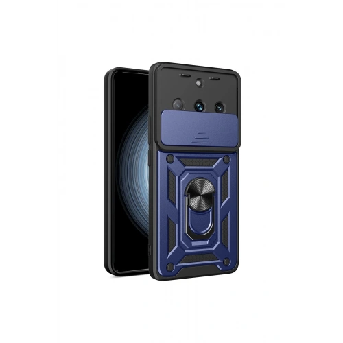 Durukar®  Realme 11 Pro Kılıf Pars Lens Yüzüklü Silikon - Lacivert