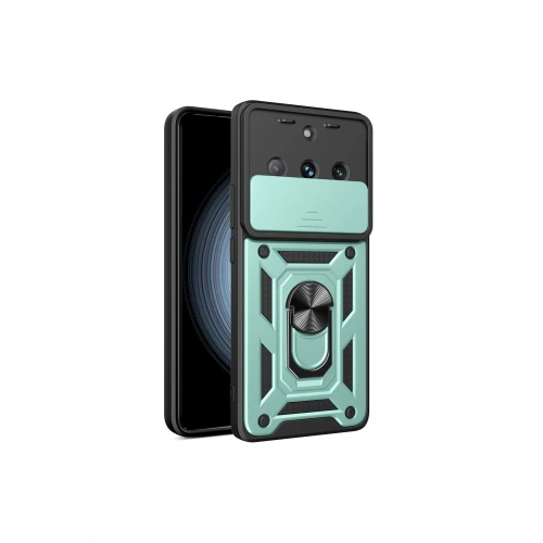 Durukar®  Realme 11 Pro Kılıf Pars Lens Yüzüklü Silikon - Yeşil
