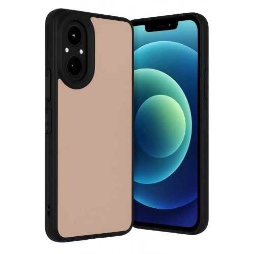 Durukar®  Realme 12 Lite Kılıf Aras Deri Kapak - Pudra