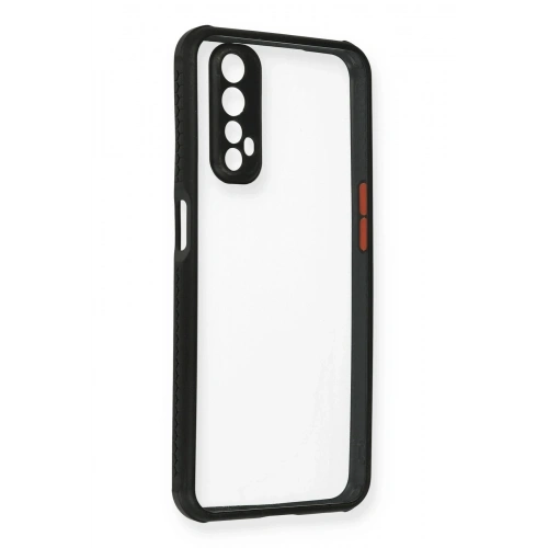Durukar®  Realme 7 Kılıf Miami Şeffaf Silikon - Siyah