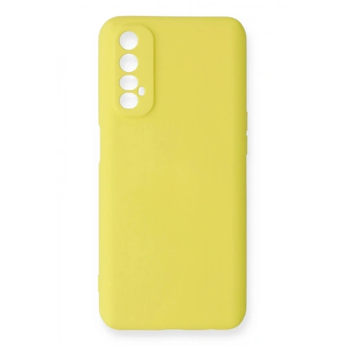 Durukar®  Realme 7 Kılıf Nano içi Kadife Silikon - Sarı