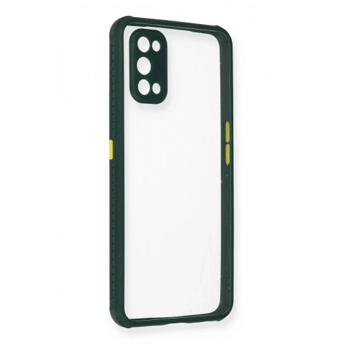 Durukar®  Realme 7 Pro Kılıf Miami Şeffaf Silikon - Koyu Yeşil