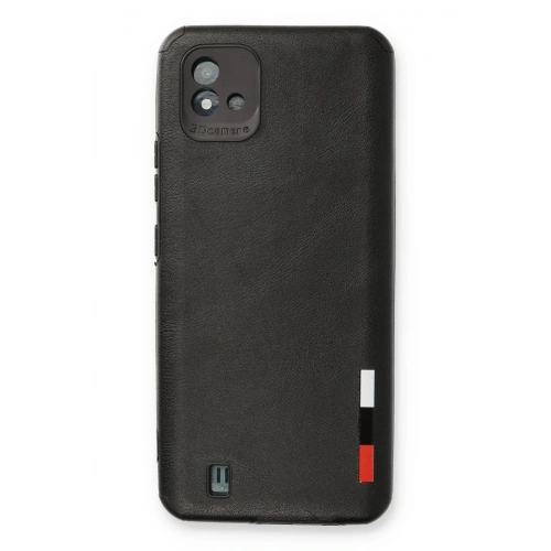 Durukar®  Realme C11 2021 Kılıf Loop Deri Silikon - Siyah