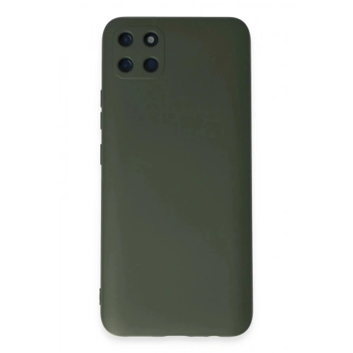 Durukar®  Realme C11 Kılıf Nano içi Kadife Silikon - Koyu Yeşil