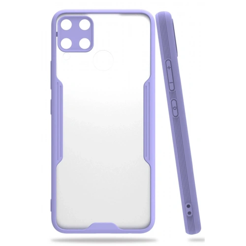 Durukar®  Realme C15 Kılıf Platin Silikon - Lila