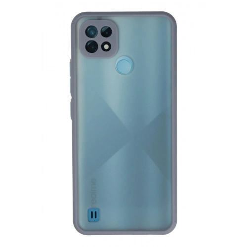Durukar®  Realme C21 Kılıf Montreal Silikon Kapak - Gri