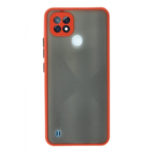 Durukar®  Realme C21 Kılıf Montreal Silikon Kapak - Kırmızı