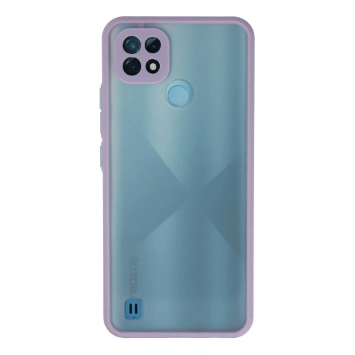 Durukar®  Realme C21 Kılıf Montreal Silikon Kapak - Mor