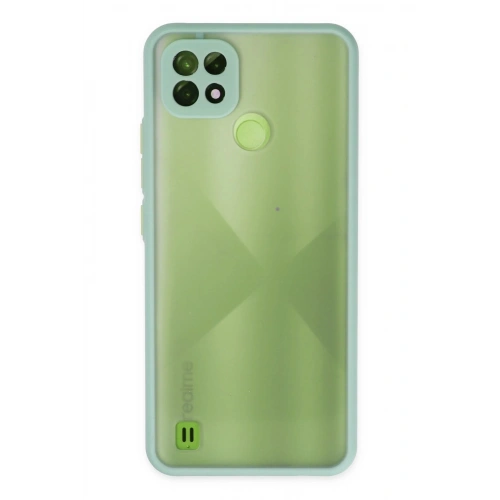 Durukar®  Realme C21 Kılıf Montreal Silikon Kapak - Turkuaz