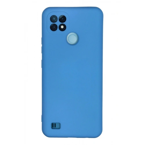 Durukar®  Realme C21 Kılıf Nano içi Kadife Silikon - Mavi