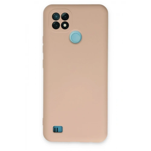 Durukar®  Realme C21 Kılıf Nano içi Kadife Silikon - Pudra