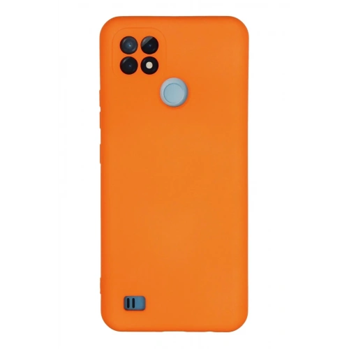 Durukar®  Realme C21 Kılıf Nano içi Kadife Silikon - Turuncu