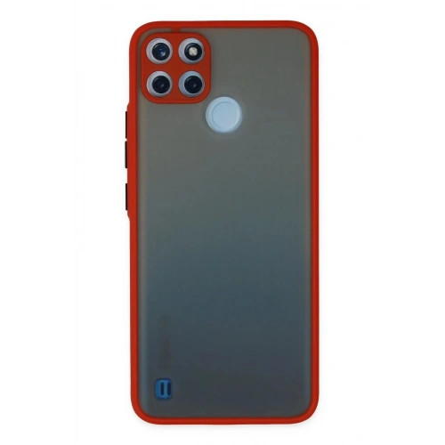 Durukar®  Realme C21Y Kılıf Montreal Silikon Kapak - Kırmızı