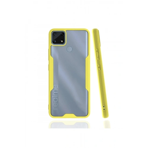 Durukar®  Realme C25 Kılıf Platin Silikon - Sarı