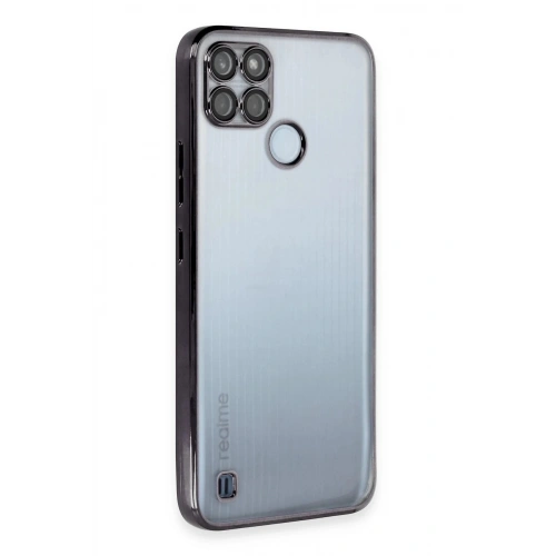 Durukar®  Realme C25Y Kılıf  Lensli Silikon - Siyah