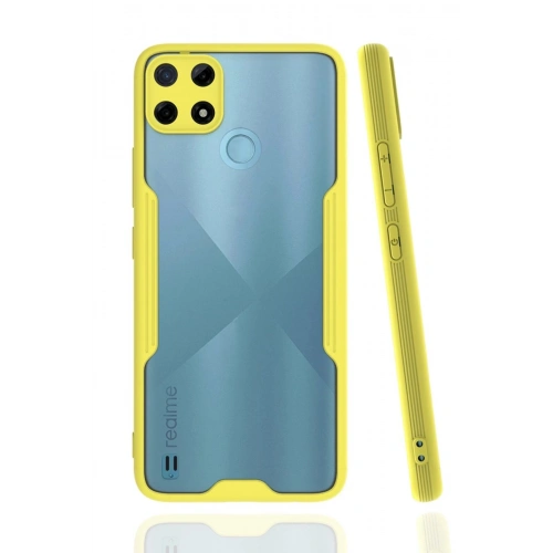 Durukar®  Realme C25Y Kılıf Platin Silikon - Sarı