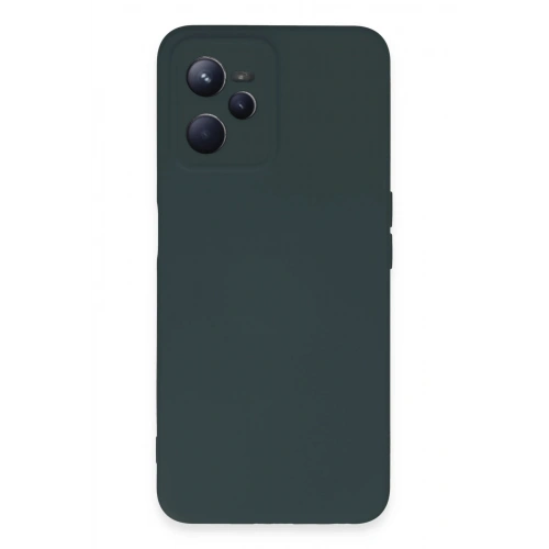 Durukar®  Realme C35 Kılıf Nano içi Kadife Silikon - Koyu Yeşil