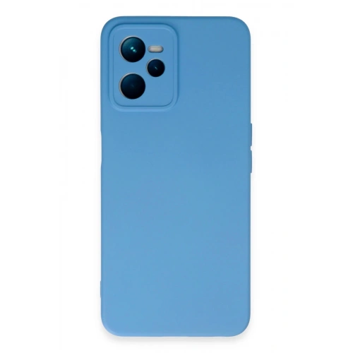 Durukar®  Realme C35 Kılıf Nano içi Kadife Silikon - Mavi