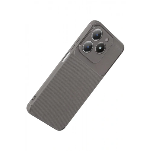 Durukar®  Realme C61 Kılıf Auto Focus Karbon Kapak - Gri