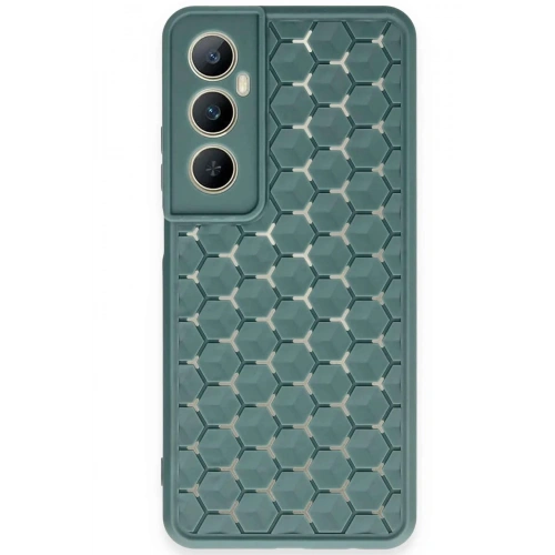 Durukar®  Realme C65 Kılıf Petek Silikon Kapak - Koyu Yeşil