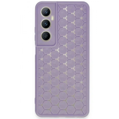 Durukar®  Realme C65 Kılıf Petek Silikon Kapak - Lila