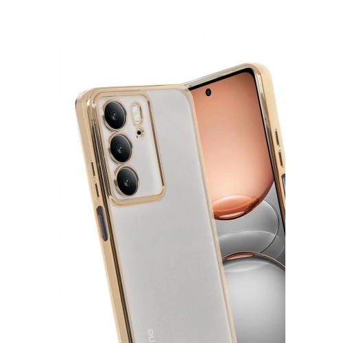 Durukar®  Realme C75 4G Kılıf  Lensli Silikon - Gold