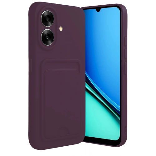 Durukar®  Realme Note 60 Kelvin Kartvizitli Silikon - Derin Mor