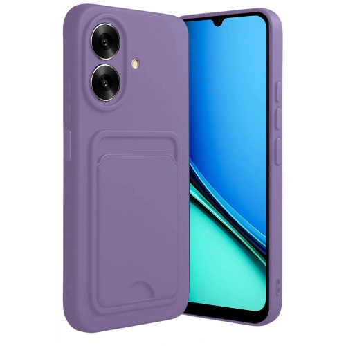 Durukar®  Realme Note 60 Kelvin Kartvizitli Silikon - Lila