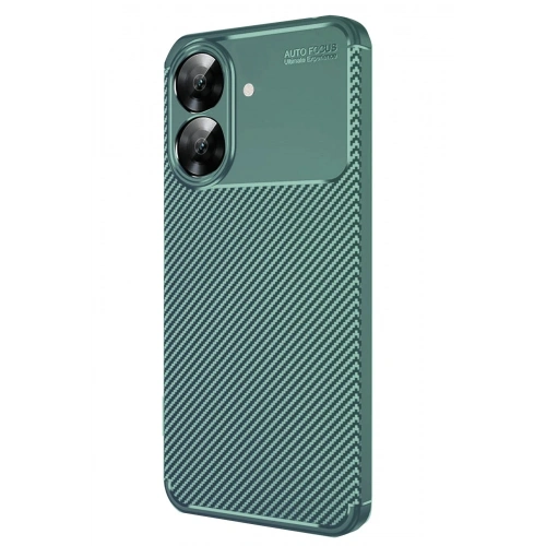 Durukar®  Realme Note 60 Kılıf Auto Focus Karbon Kapak - Koyu Yeşil