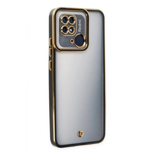 Durukar®   Redmi 10C Kılıf Liva Lens Silikon - Siyah