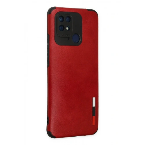 Durukar®   Redmi 10C Kılıf Loop Deri Silikon - Kırmızı