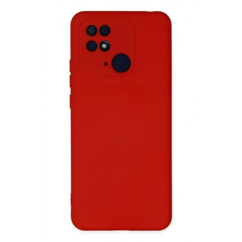 Durukar®   Redmi 10C Kılıf Nano içi Kadife Silikon - Kırmızı
