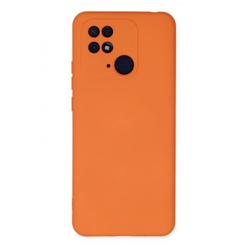 Durukar®   Redmi 10C Kılıf Nano içi Kadife Silikon - Turuncu