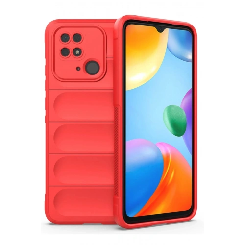 Durukar®   Redmi 10C Kılıf Optimum Silikon - Kırmızı