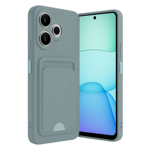 Durukar®   Redmi 13 4G Kılıf Kelvin Kartvizitli Silikon - Açık Yeşil