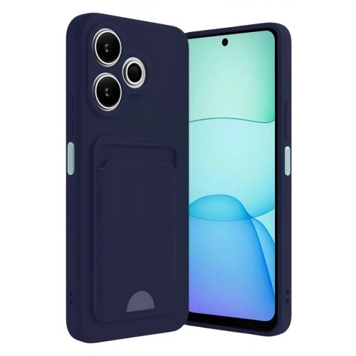Durukar®   Redmi 13 4G Kılıf Kelvin Kartvizitli Silikon - Lacivert