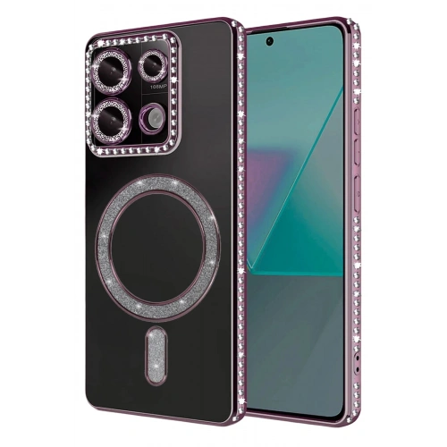 Durukar®   Redmi 13C Joke Simli Magneticsafe Kılıf - Pembe